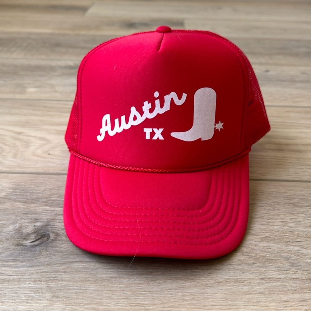 Urban outfitters red Austin hat